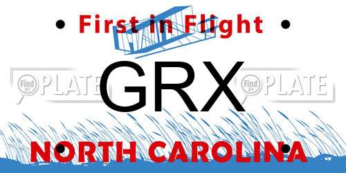 GRX North Carolina License Plate