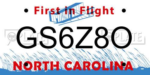 GS6Z8O North Carolina License Plate