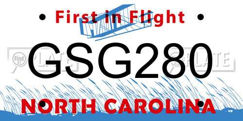 GSG280 North Carolina License Plate