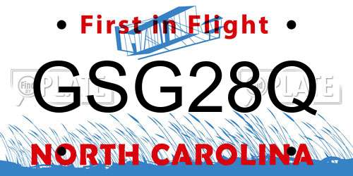GSG28Q North Carolina License Plate