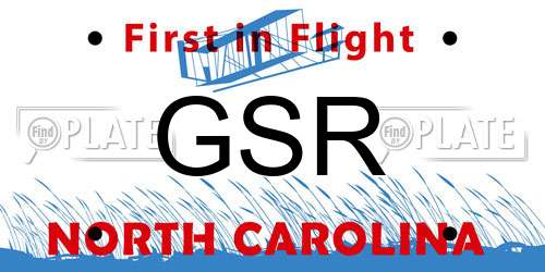 GSR North Carolina License Plate