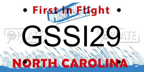 GSSI29 North Carolina License Plate