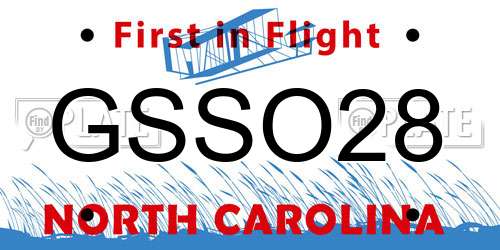 GSSO28 North Carolina License Plate