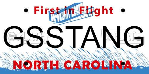 GSSTANG North Carolina License Plate