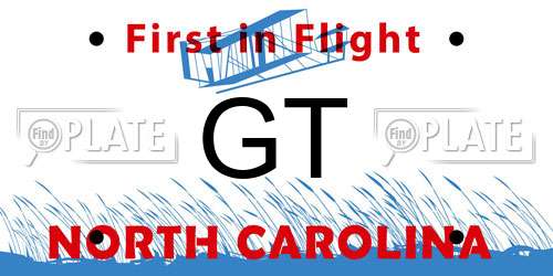 GT North Carolina License Plate