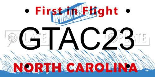 GTAC23 North Carolina License Plate