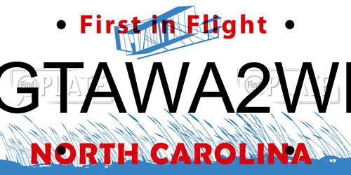 GTAWA2WI North Carolina License Plate