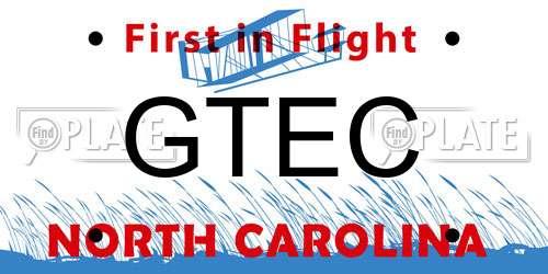 GTEC North Carolina License Plate