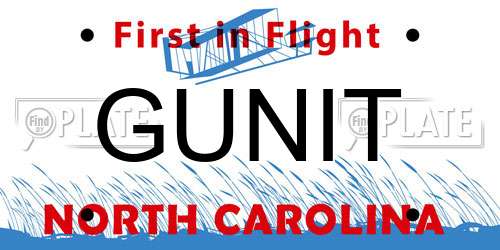 GUNIT North Carolina License Plate