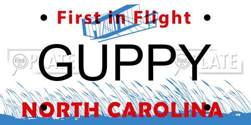 GUPPY North Carolina License Plate