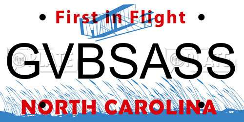 GVBSASS North Carolina License Plate