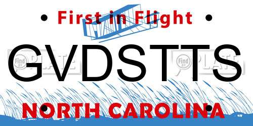 GVDSTTS North Carolina License Plate