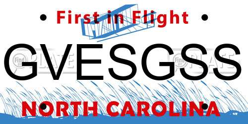 GVESGSS North Carolina License Plate