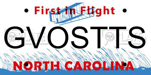 GVOSTTS North Carolina License Plate