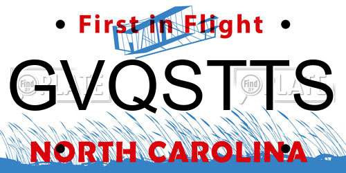 GVQSTTS North Carolina License Plate