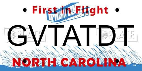 GVTATDT North Carolina License Plate