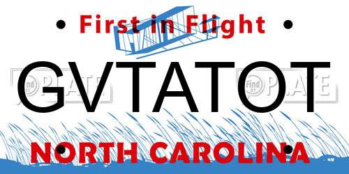 GVTATOT North Carolina License Plate