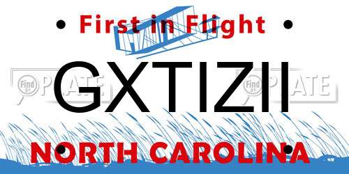GXTIZII North Carolina License Plate
