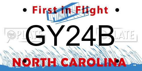 GY24B North Carolina License Plate