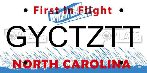 GYCTZTT North Carolina License Plate