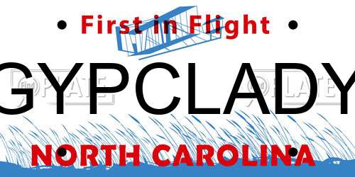 GYPCLADY North Carolina License Plate