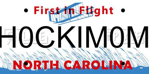 H0CKIM0M North Carolina License Plate