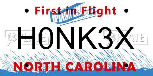 H0NK3X North Carolina License Plate