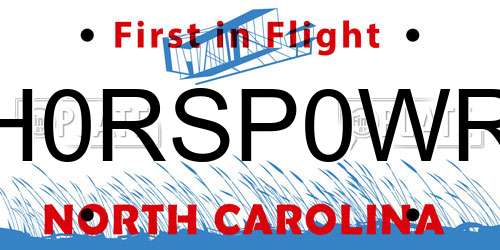 H0RSP0WR North Carolina License Plate