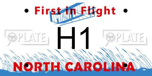 H1 North Carolina License Plate
