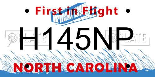 H145NP North Carolina License Plate
