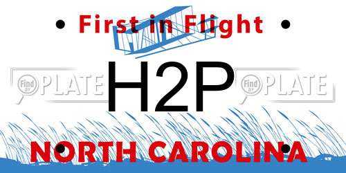H2P North Carolina License Plate
