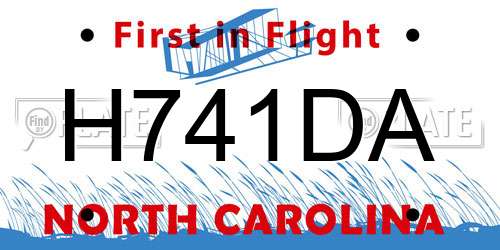H741DA North Carolina License Plate