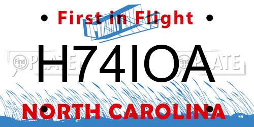 H74IOA North Carolina License Plate