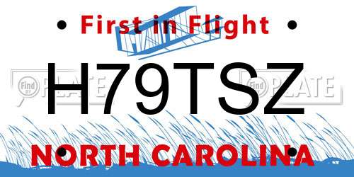 H79TSZ North Carolina License Plate