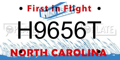 H9656T North Carolina License Plate