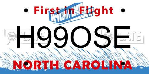 H99OSE North Carolina License Plate