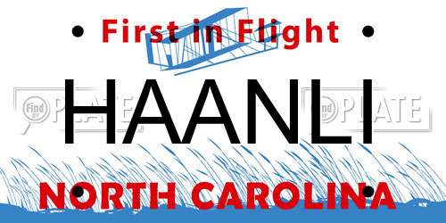 HAANLI North Carolina License Plate