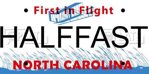 HALFFAST North Carolina License Plate