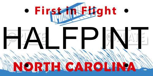 HALFPINT North Carolina License Plate
