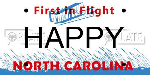 HAPPY North Carolina License Plate