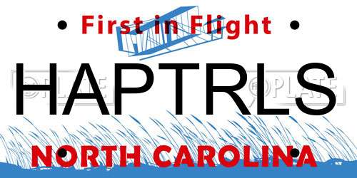 HAPTRLS North Carolina License Plate