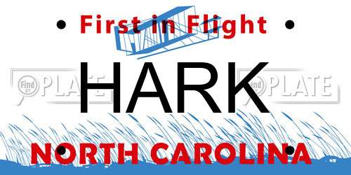 HARK North Carolina License Plate