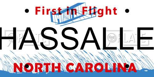 HASSALLE North Carolina License Plate