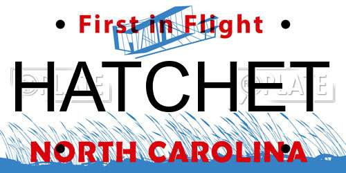 HATCHET North Carolina License Plate
