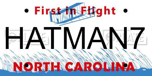 HATMAN7 North Carolina License Plate