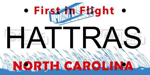 HATTRAS North Carolina License Plate
