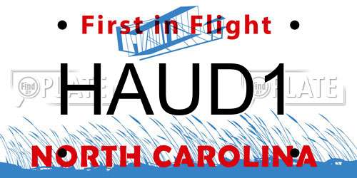 HAUD1 North Carolina License Plate