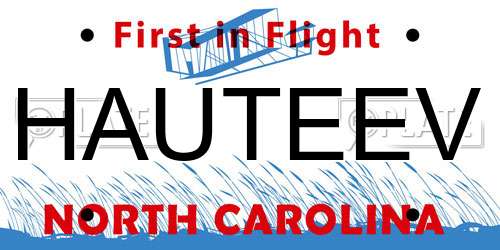 HAUTEEV North Carolina License Plate