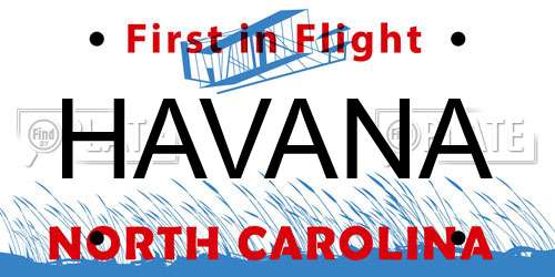 HAVANA North Carolina License Plate