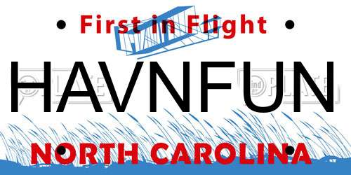 HAVNFUN North Carolina License Plate